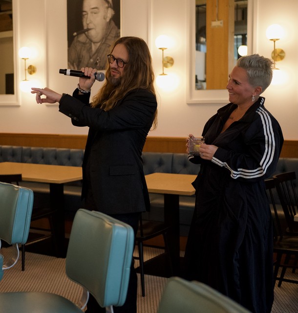 Telling the story of how Mitch hooked us up to Chris