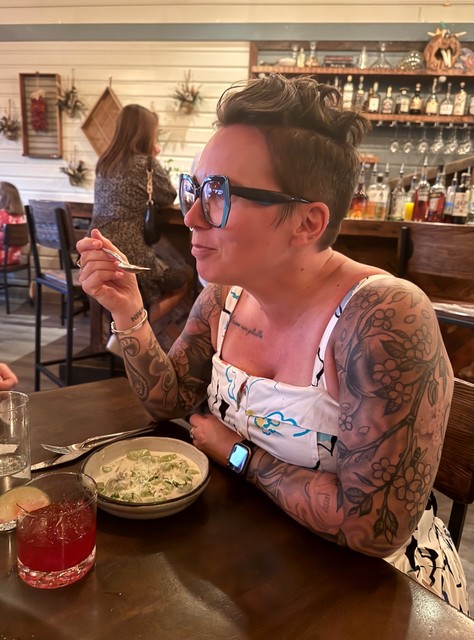 Enjoying that pasta