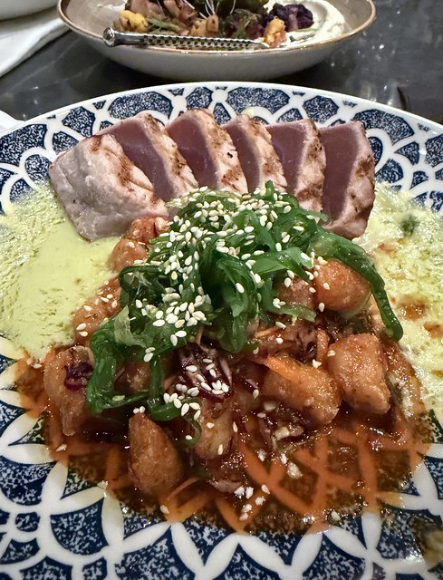 Seared tuna n spicy scallops