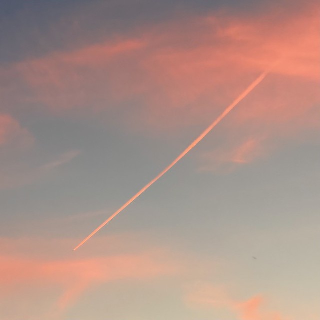 The chem trails are beautiful tonight