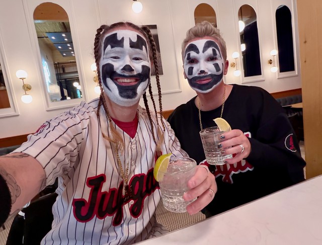 "You have to go in first..." Kari says as I take her to our favorite restaurant