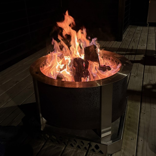 Beautiful night for a fire. These Breeo pits are so nice.