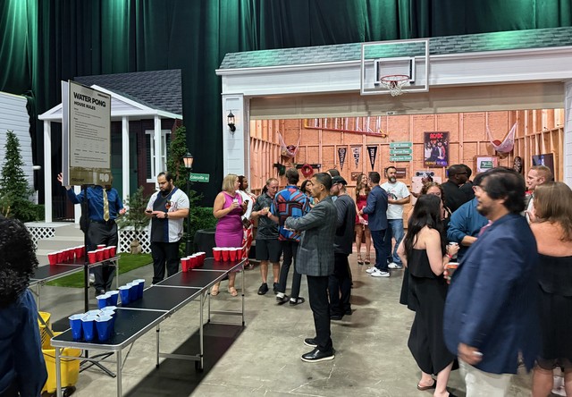 They built a whole-ass garage for this block party