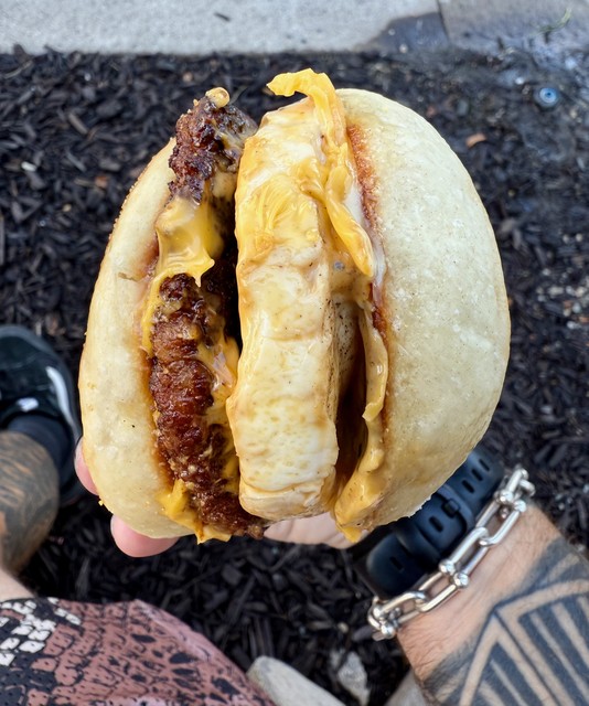 Look at this egg sandwich