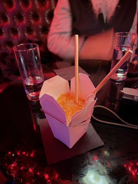 This is a cocktail. Those are straws.