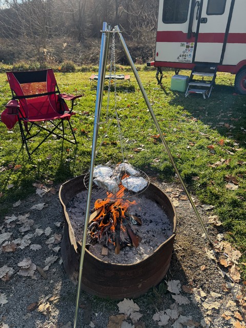 Warmin up some brekkie burritos and tacos